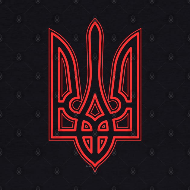 Ukrainian red trident by FrogandFog